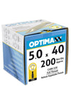 Suruburi Pentru Lemn Optimaxx Autofiletant 5.0x40 200 Buc. 